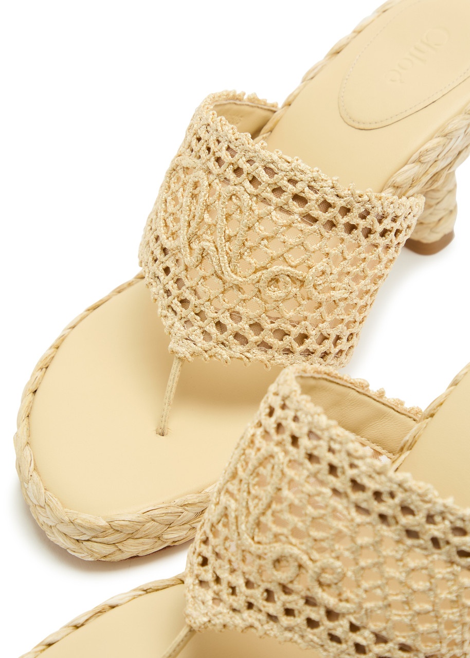 Chloe Isla Raffia Heeled Sandal - 3