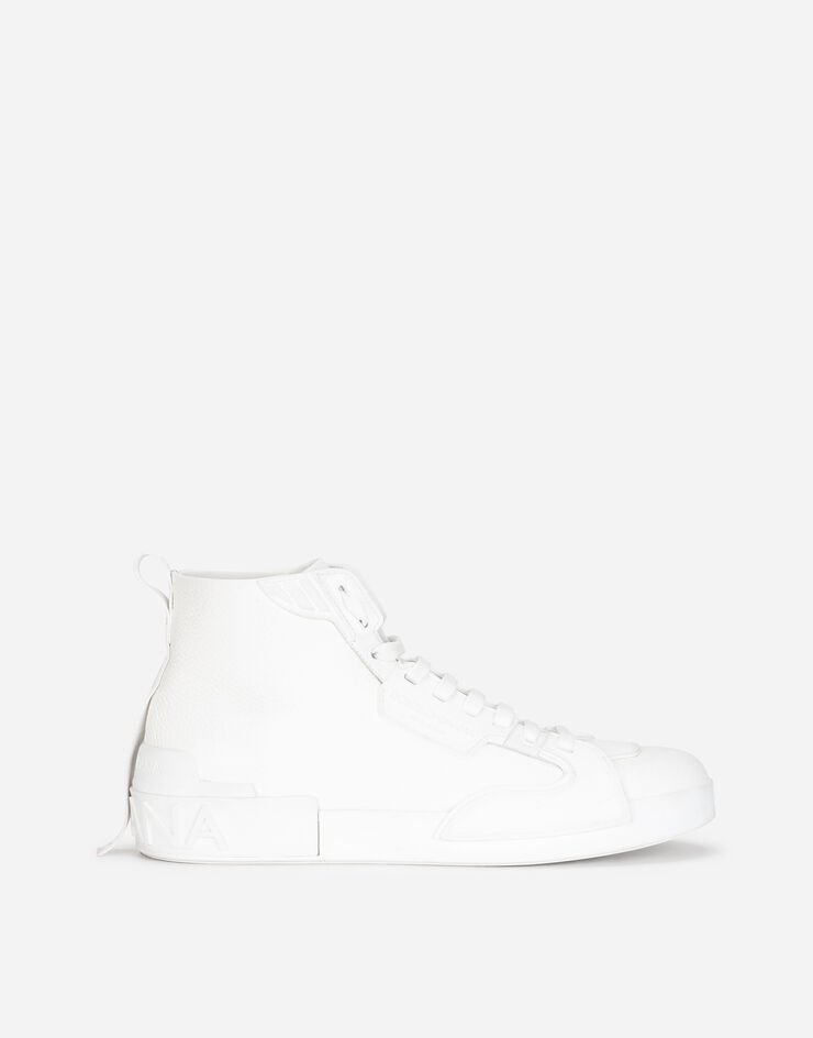 Tumbled calfskin and rubber Portofino light high-top sneakers - 1