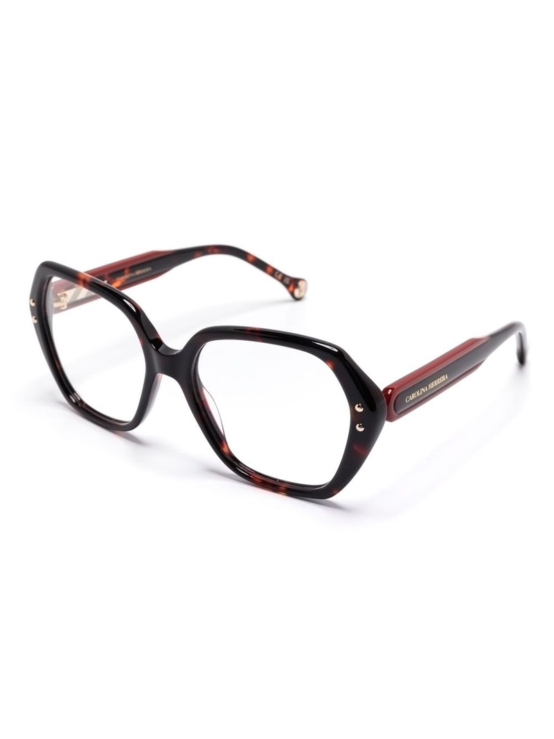 CAROLINA HERRERA geometric-frame glasses outlook
