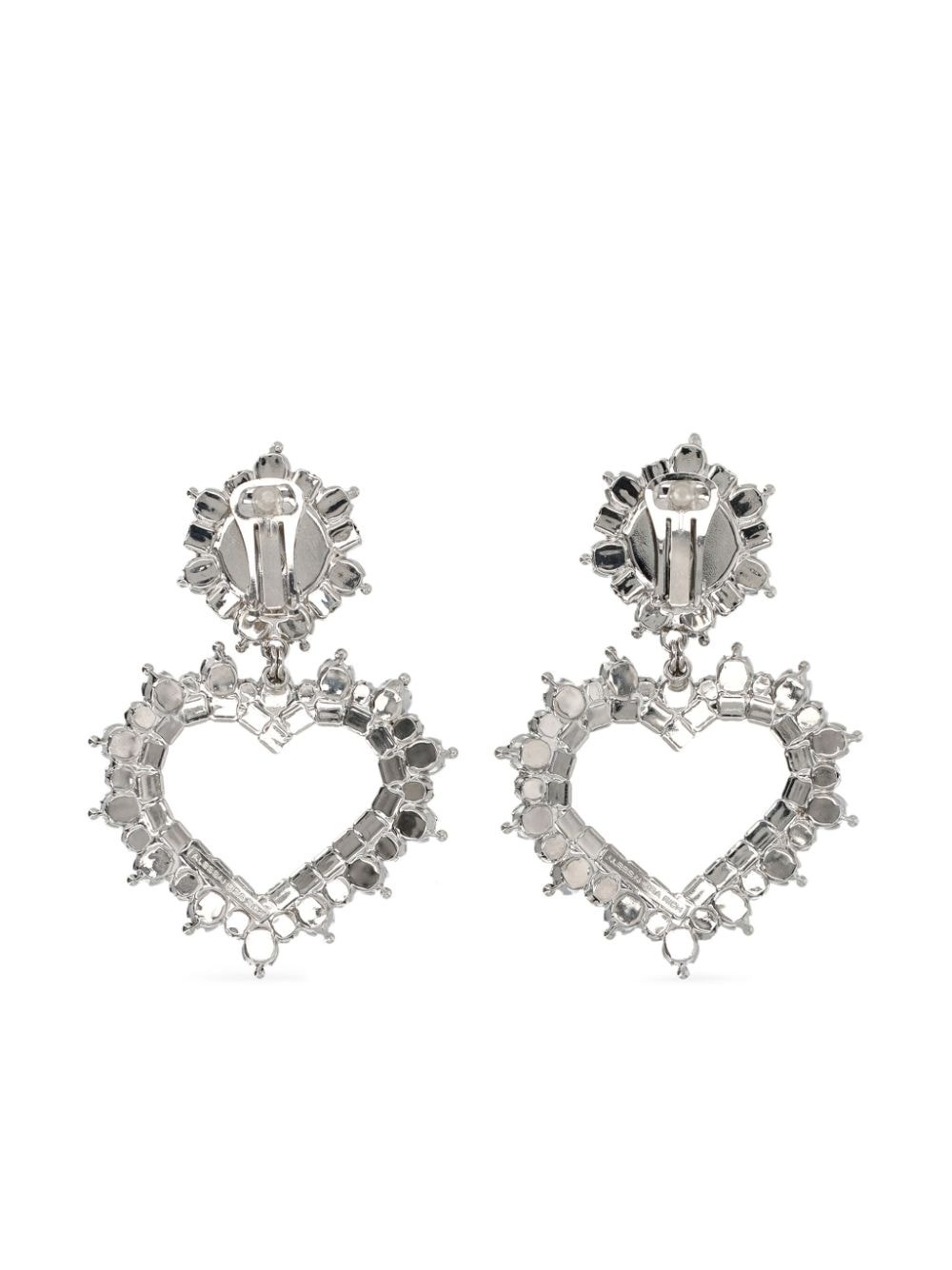 heart-motif drop earrings - 2
