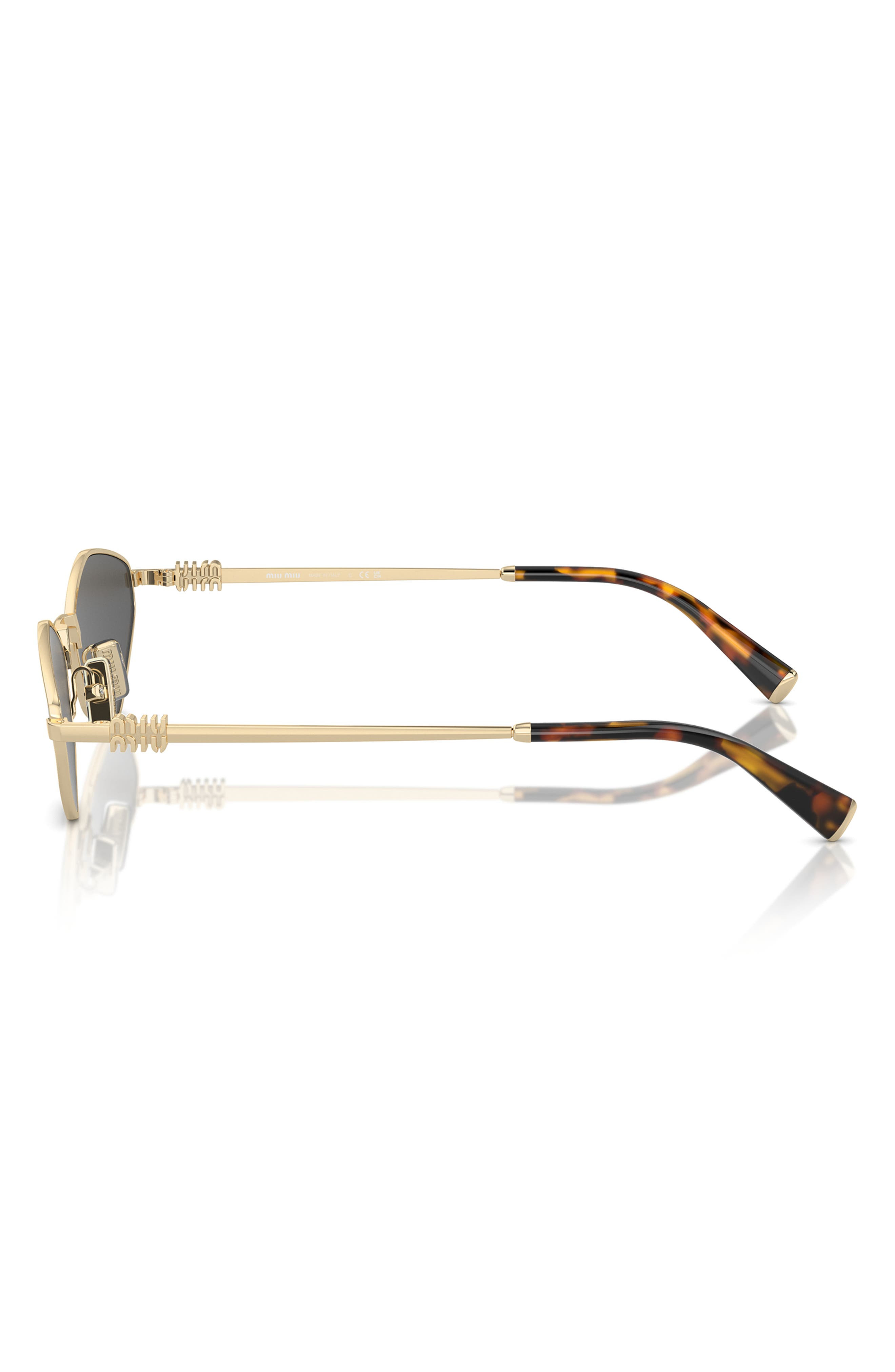 Miu Miu 56mm Irregular Sunglasses in Pale Gold at Nordstrom - 4