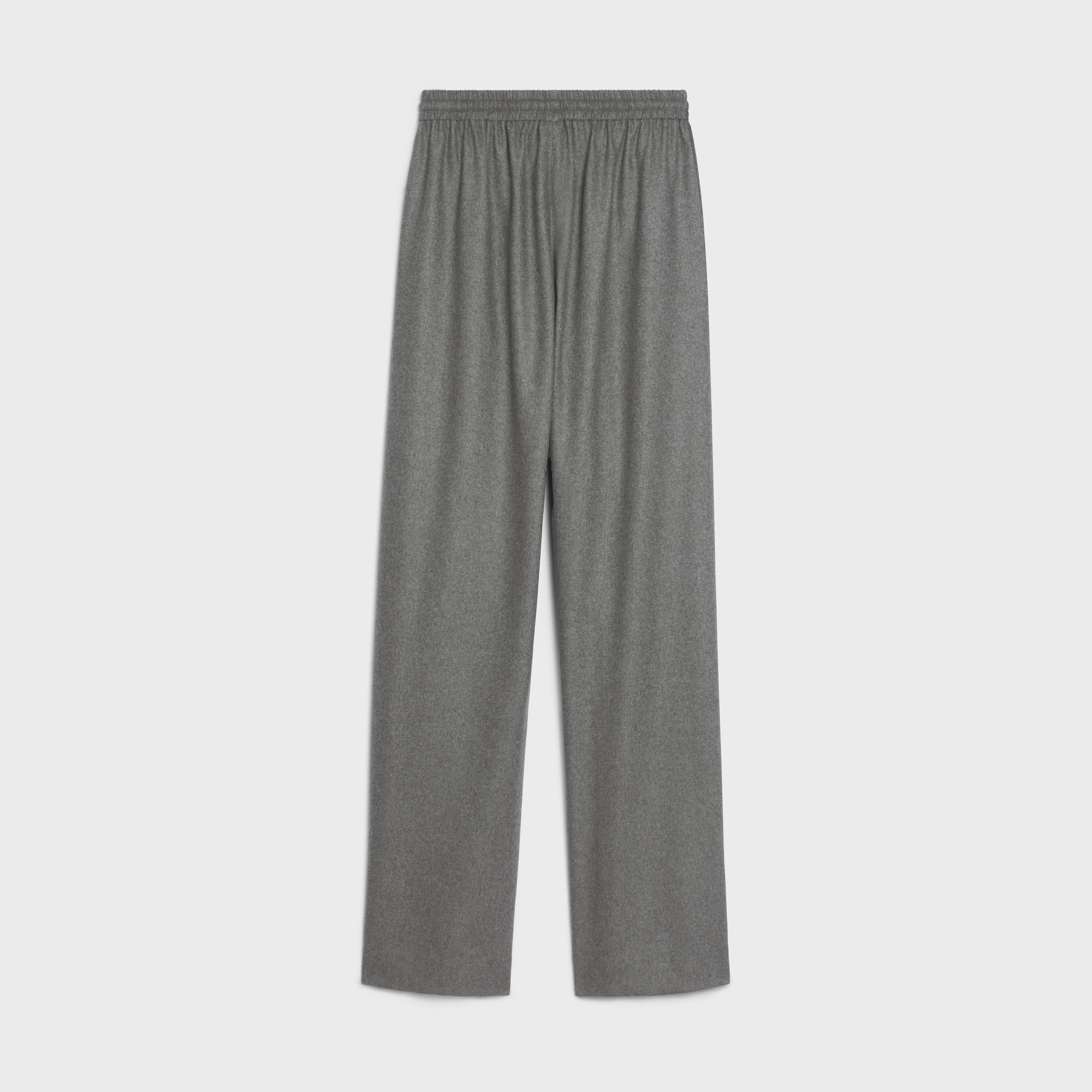 straight jogging pants in cashmere flannel - 2