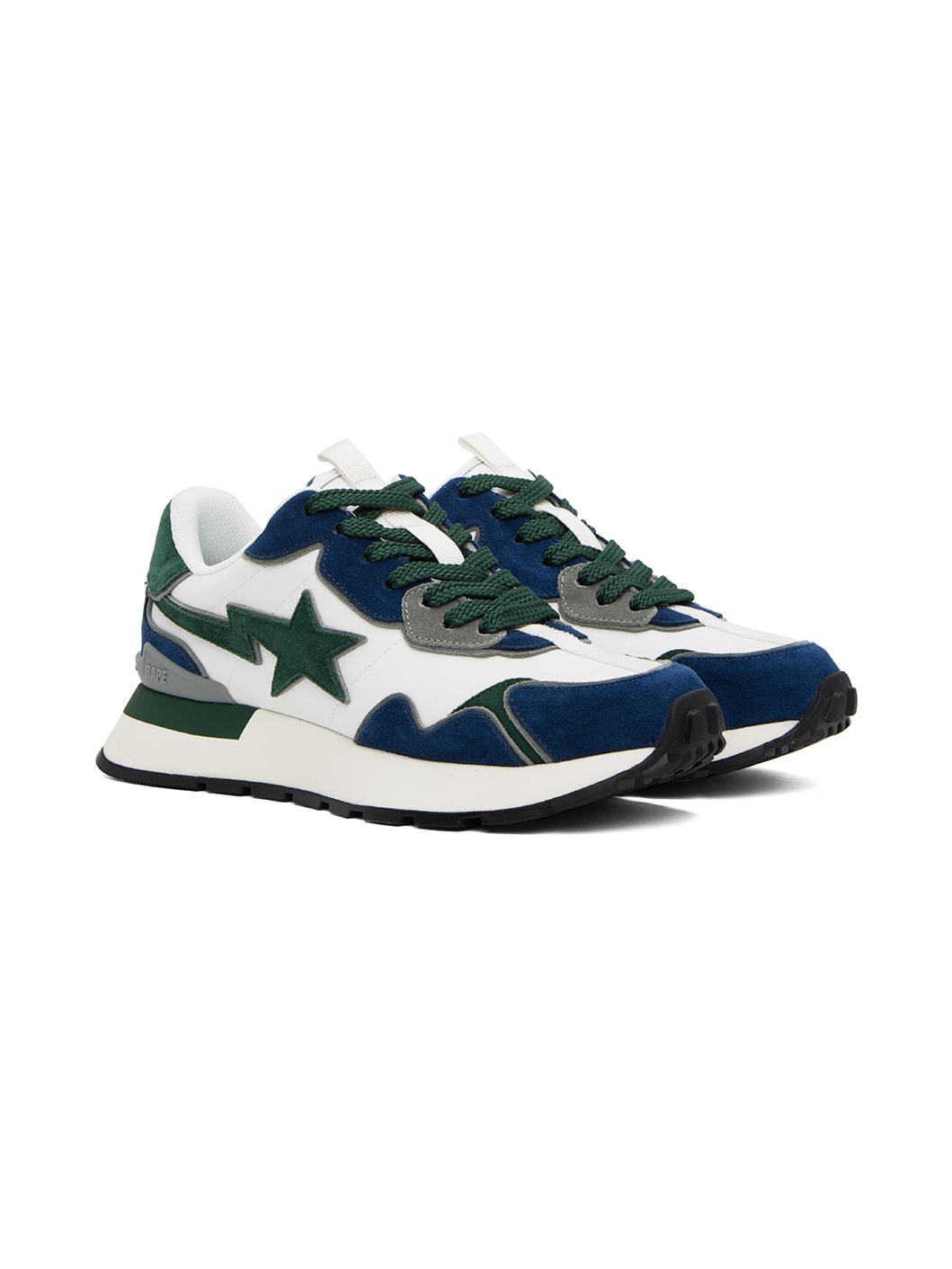 White & Navy Roadsta Express #2 Sneakers - 4