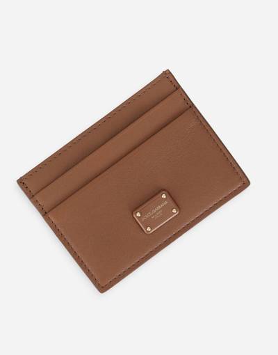 Dolce & Gabbana Calfskin card holder with branded plate outlook