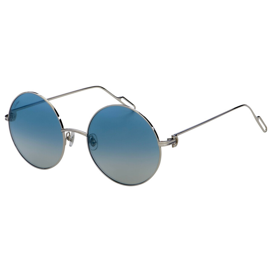 Cartier Premiere de Cartier Blue Gradient Round Ladies Sunglasses CT0156S 006 56 - 1