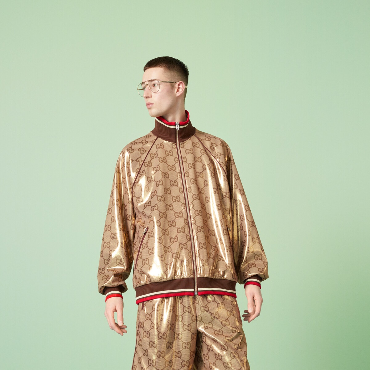 GG technical jersey zip jacket - 5