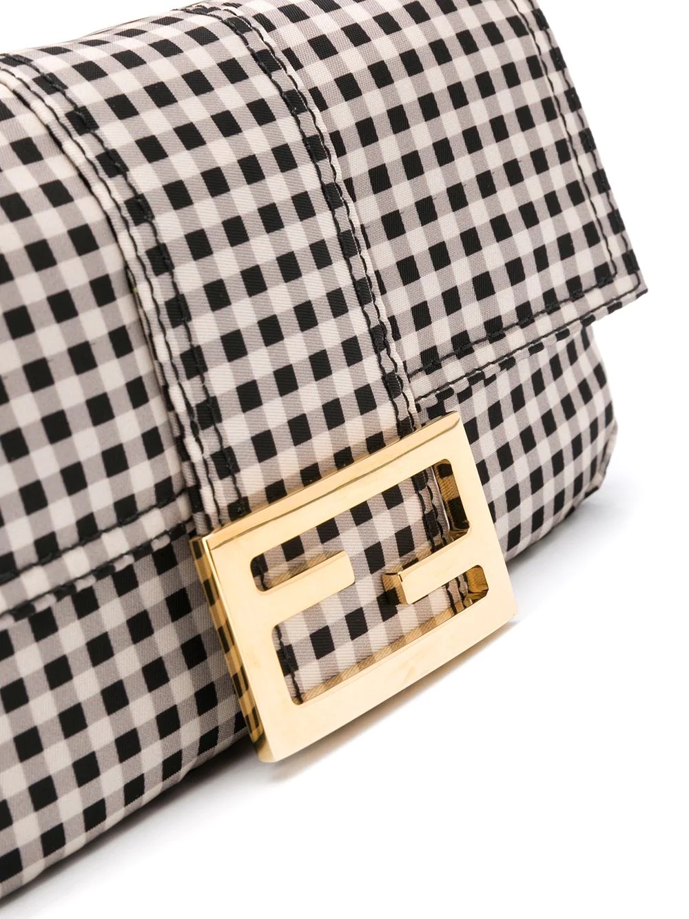 gingham Baguette crossbody bag - 4