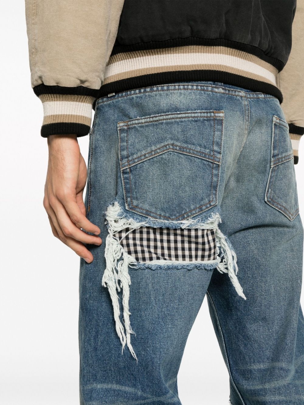 Boxer distressed straight-leg jeans - 5