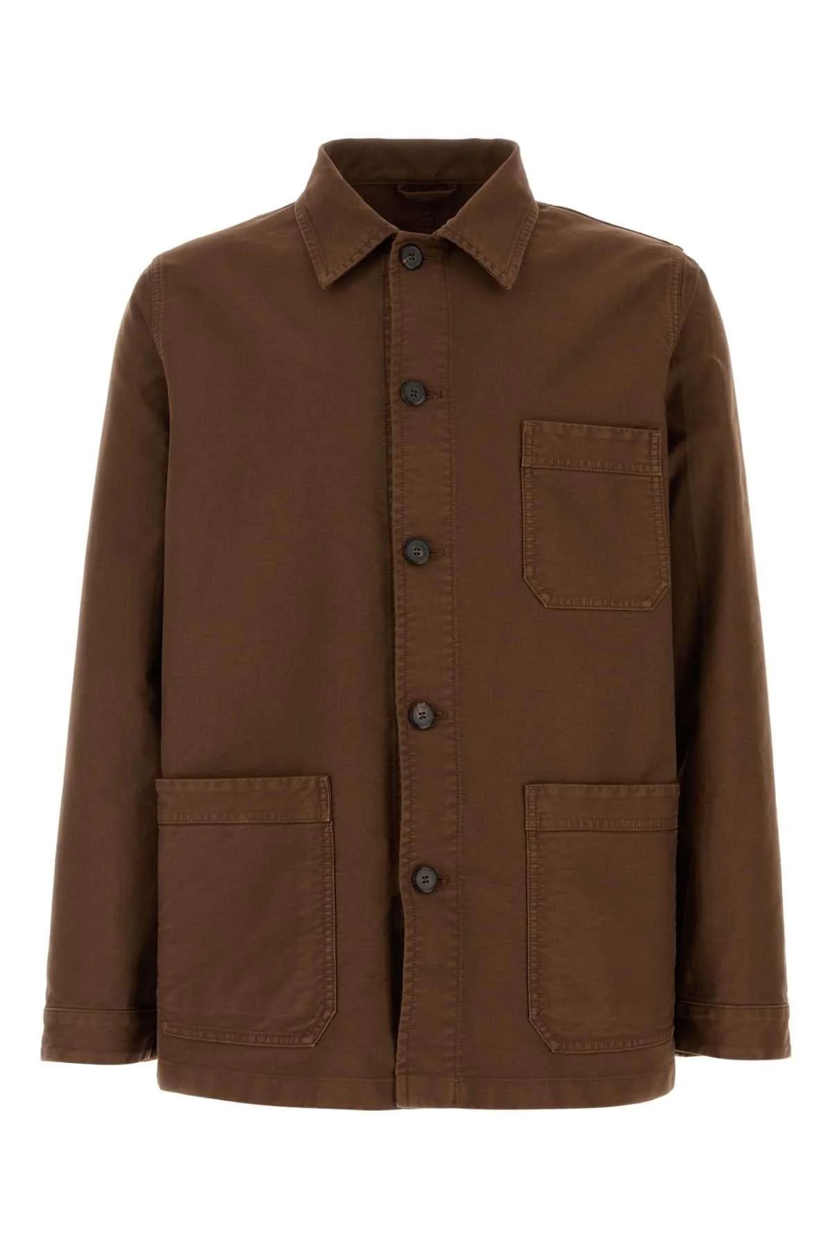 Prada Men Brown Canvas Jacket - 1