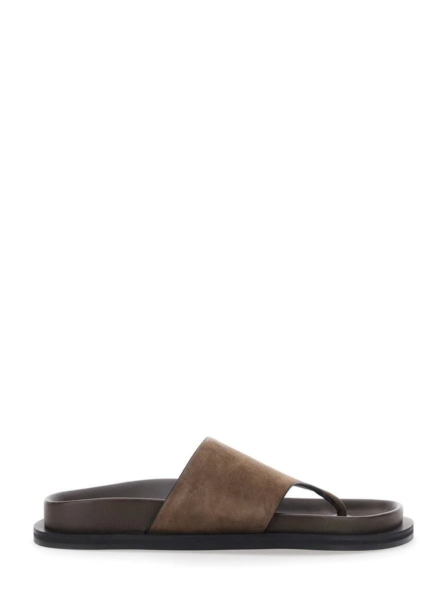 A.Emery 'Imara' Brown Sandals With Contoured Footbed And Rubber Sole In Suede Woman - 1