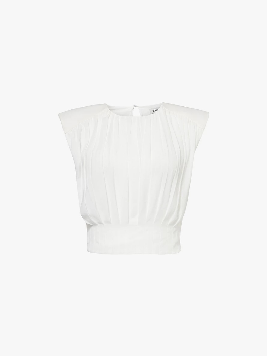 Matilda pleated woven top - 1