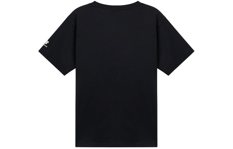 New Balance Naijel Series Flowers Printing Sports Round Neck Short Sleeve Black T-Shirt AMT12344-BK - 2