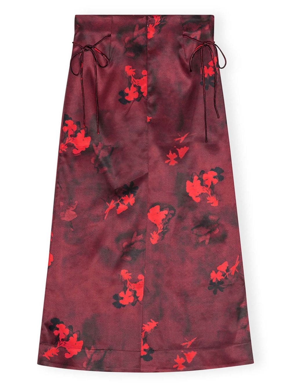 printed satin maxi skirt - 6