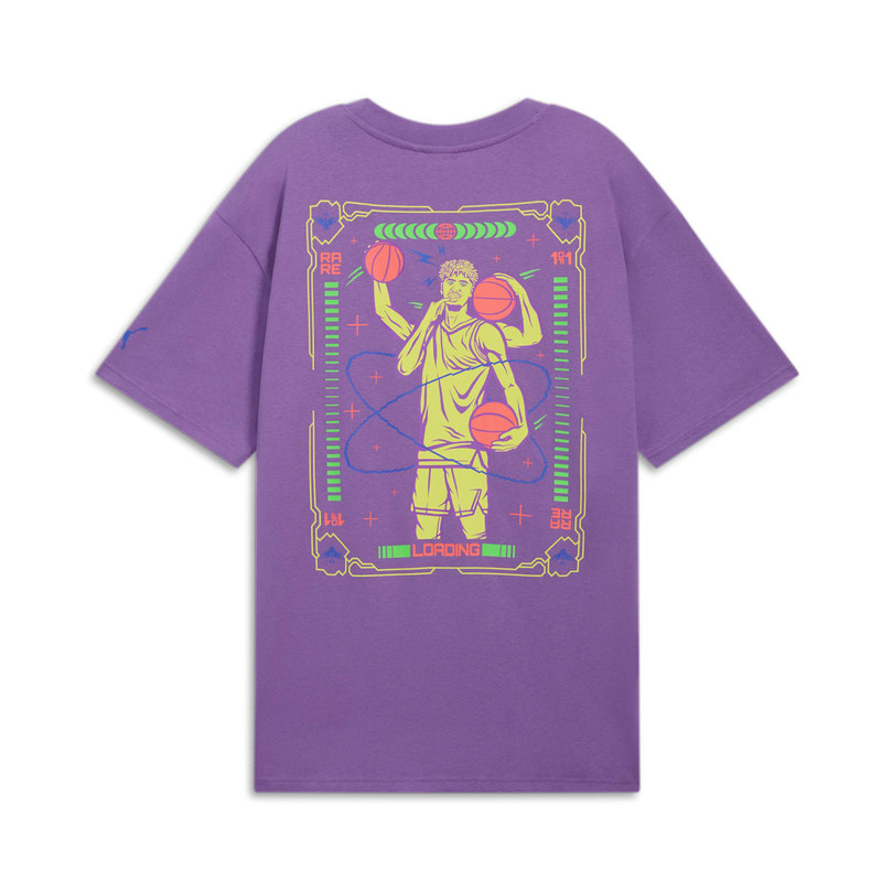 PUMA PUMA x Melo Spark Basketball T-shirt 'Purple' 627742-02 outlook