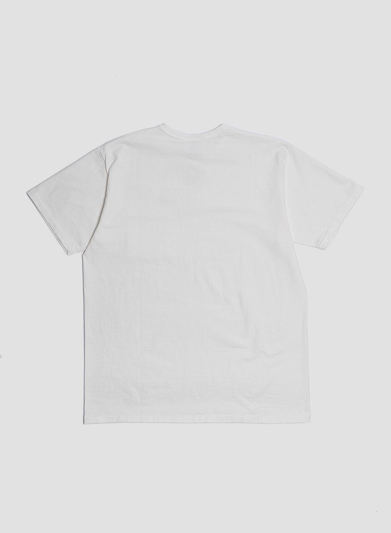 Allevol Heavy Duty Crew Neck Pocket T-Shirt in White 3