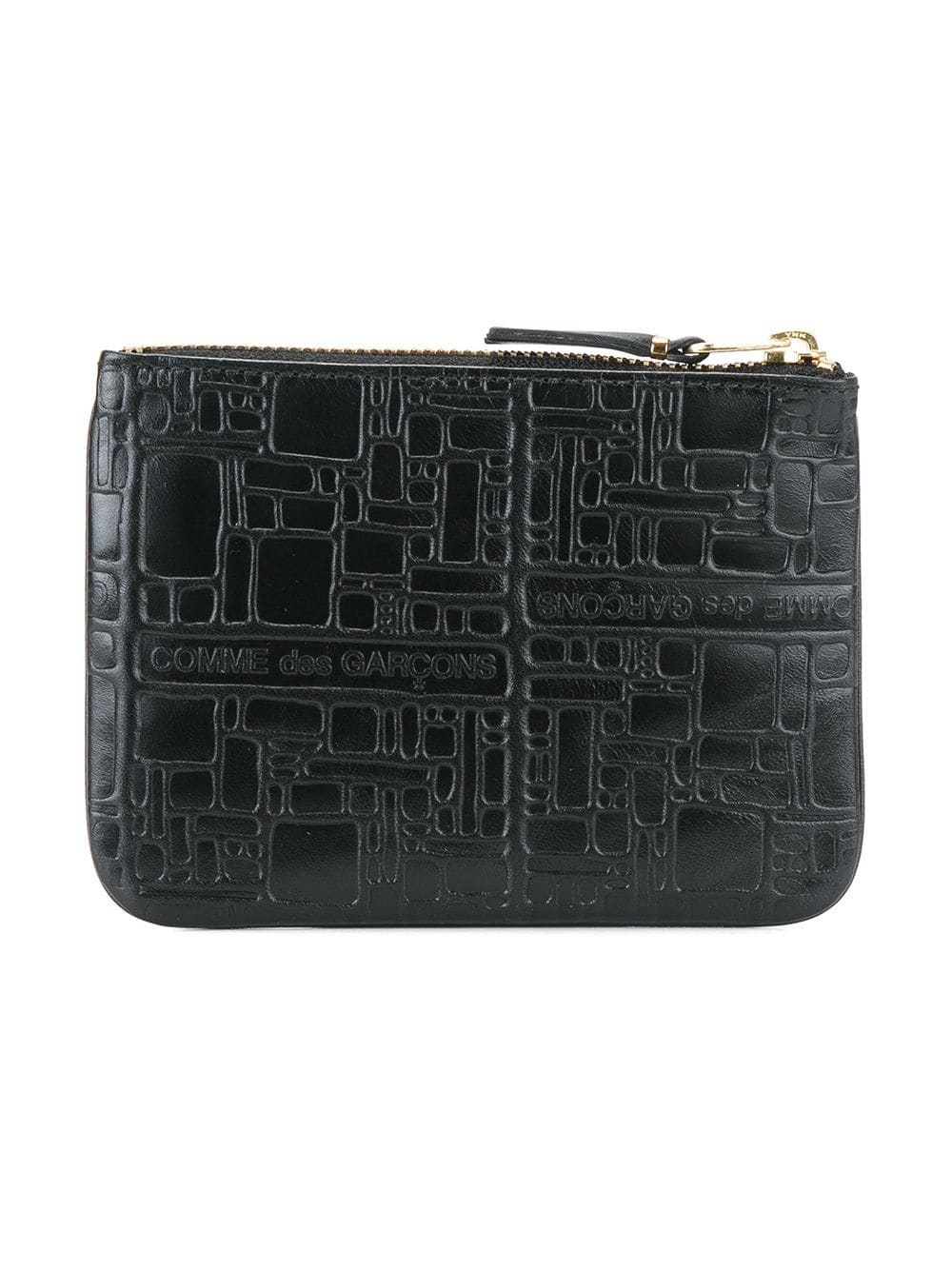 embossed zip purse - 2