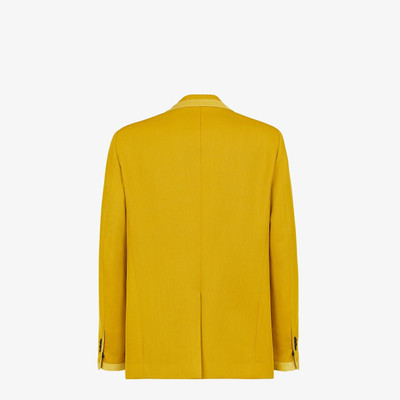 FENDI Yellow wool blazer outlook