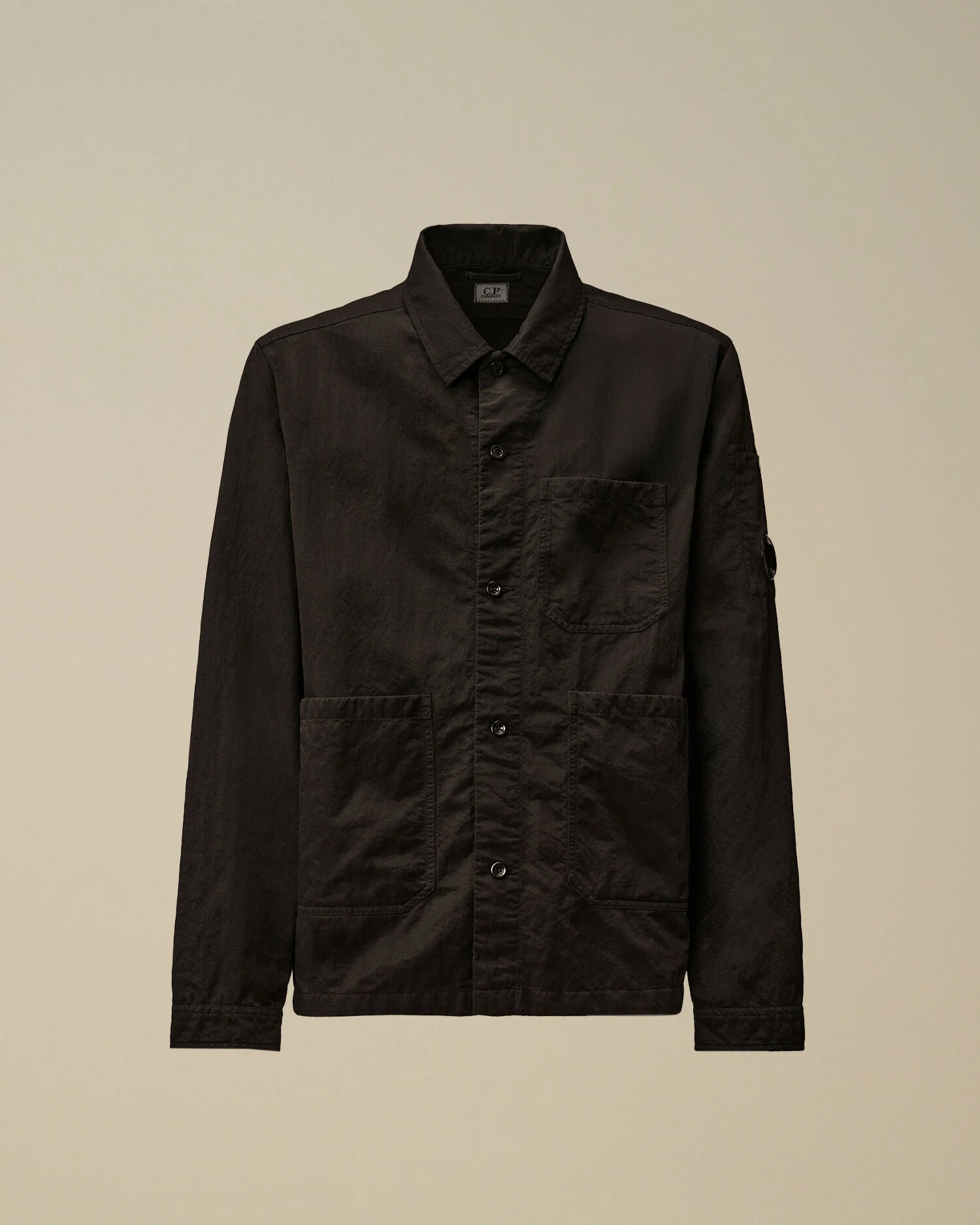 Diagonal Flatt Nylon Button Overshirt - 1