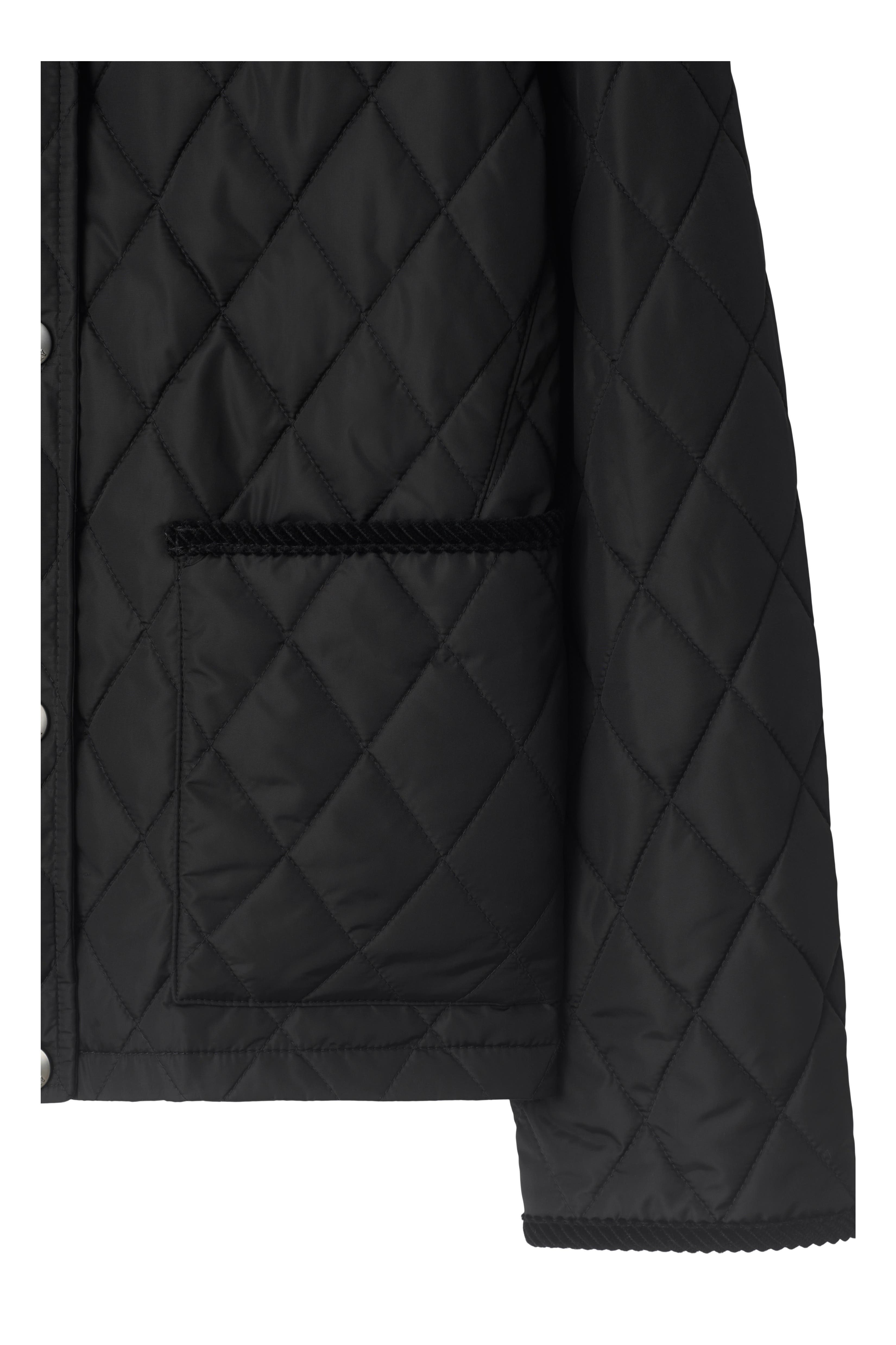 burberry Quilted Nylon Jacket in Black/sand at Nordstrom - 5
