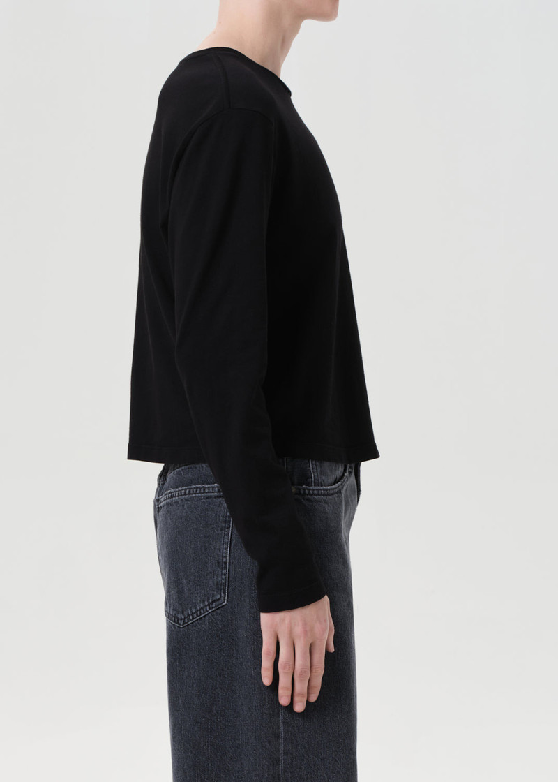SYDNEY LONG SLEEVE TEE IN BLACK 3