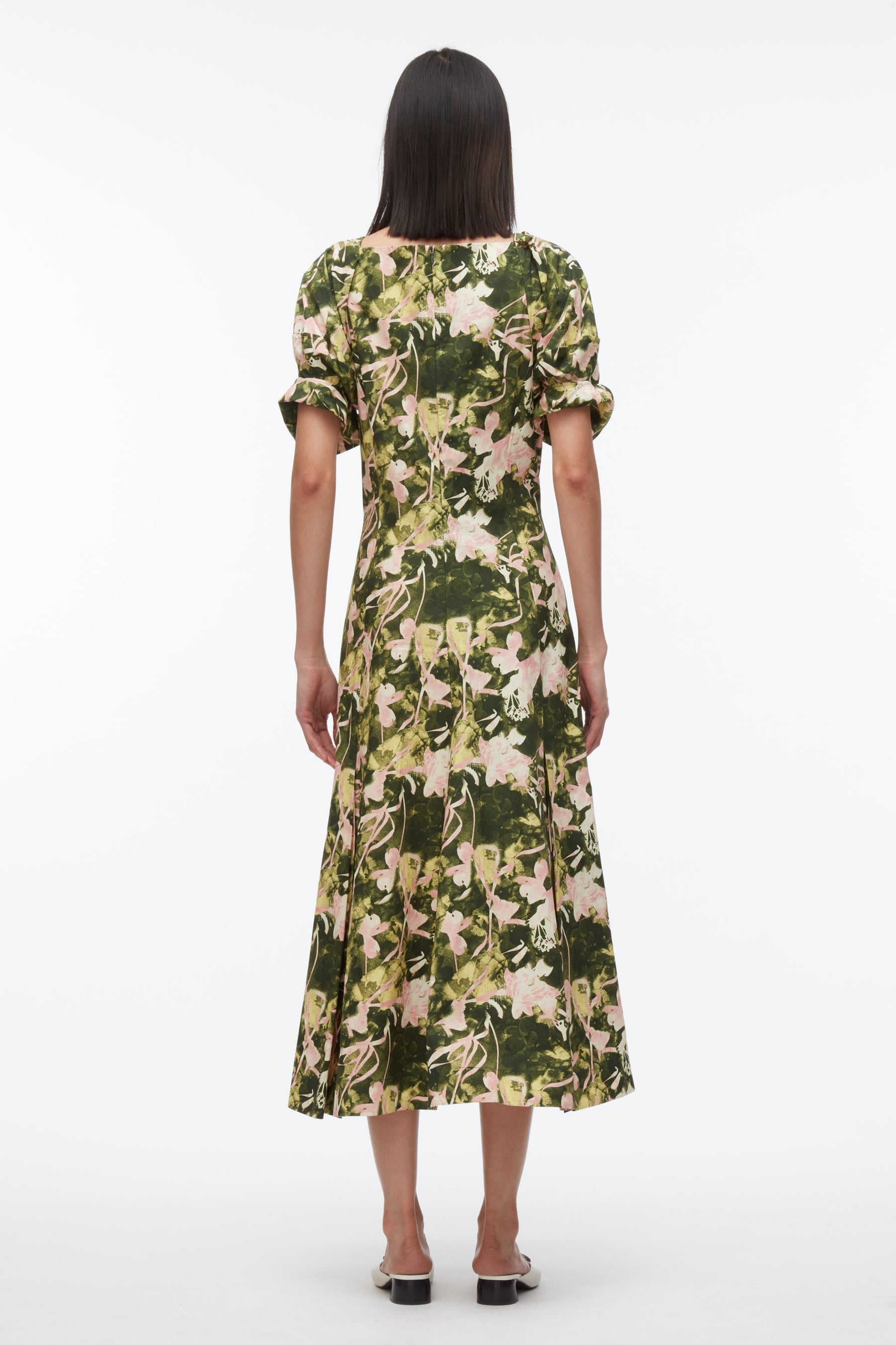 Collapsed Bloom Short Sleeve Belted Dress Iris - 3