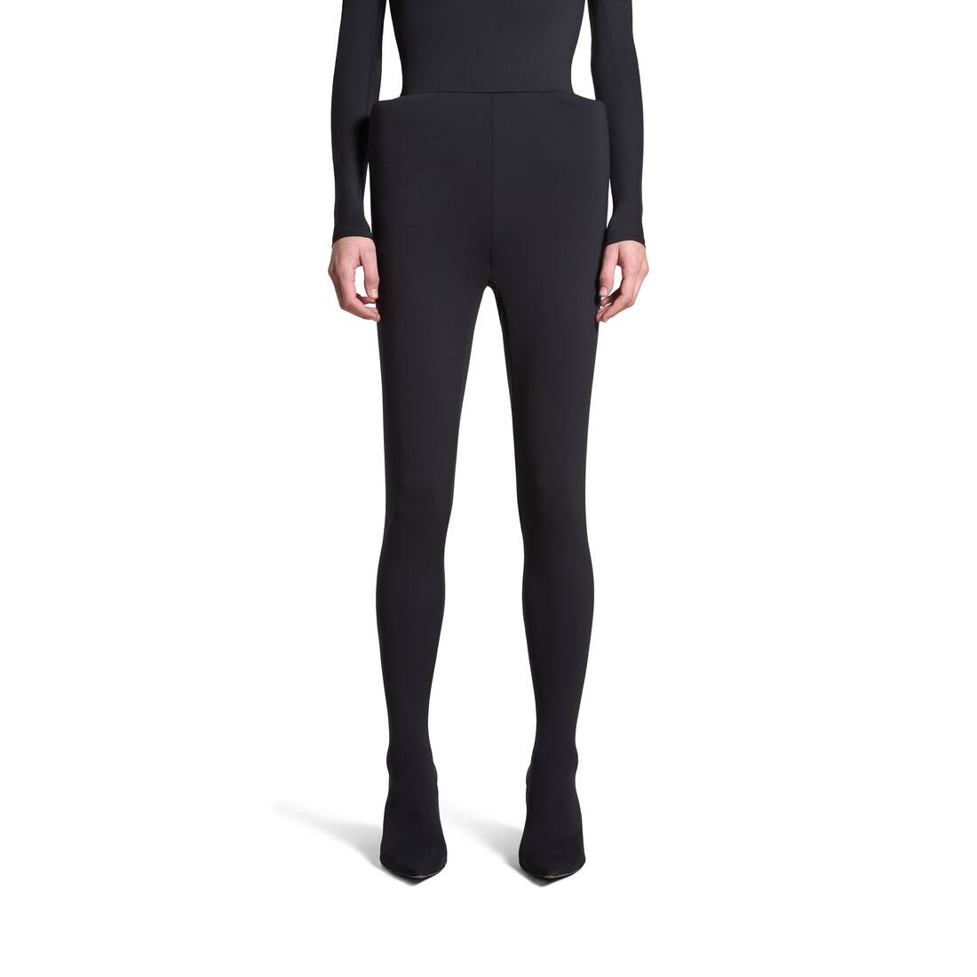 Women's Hip Bone Pantabodysuit in Black - 4