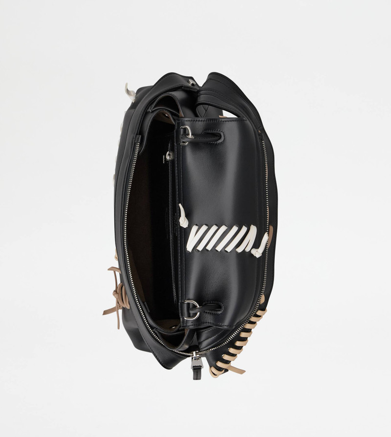 TOD'S WAVE BAG IN LEATHER SMALL - BLACK 5