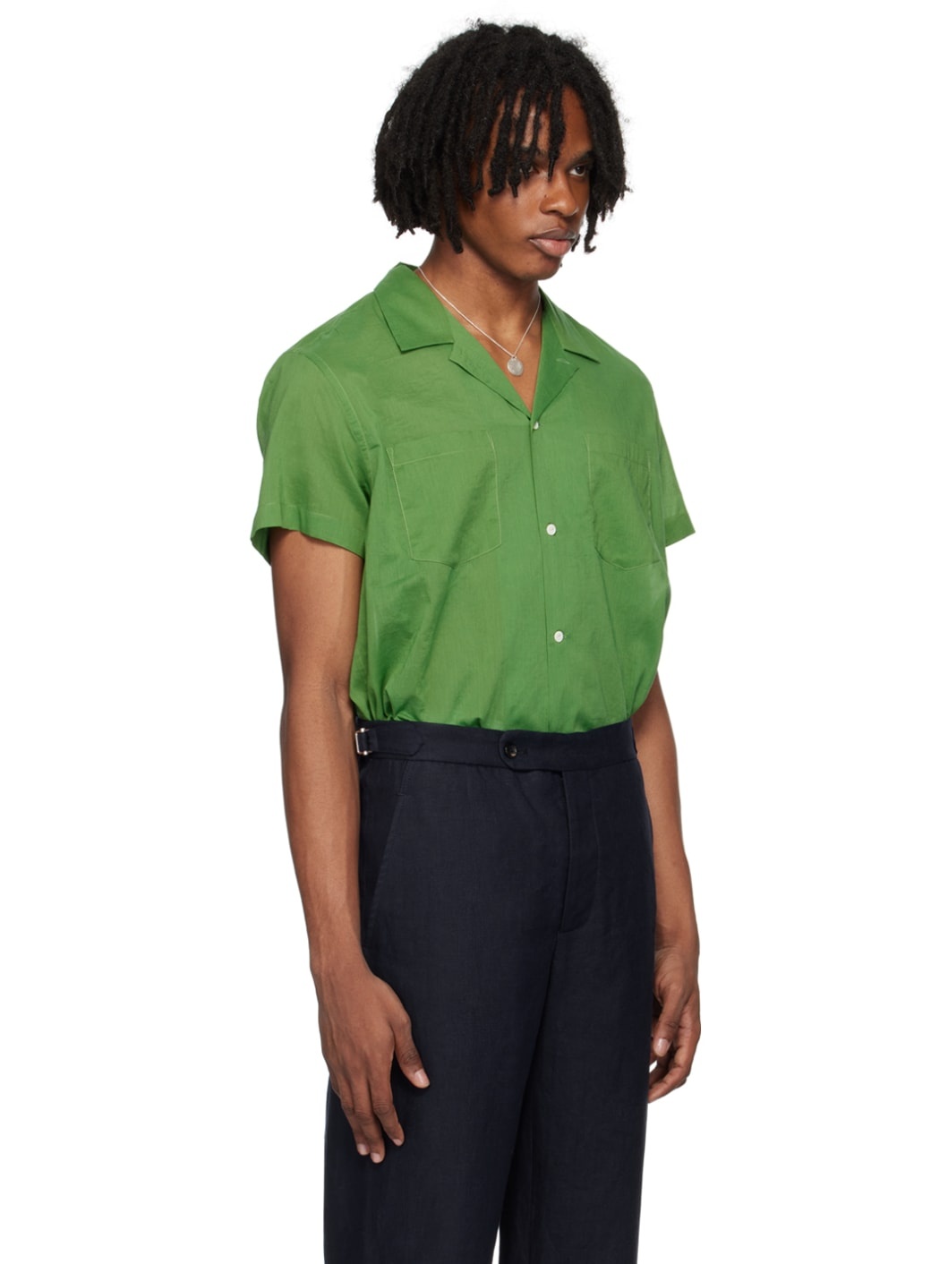 Green Boxy Shirt - 2