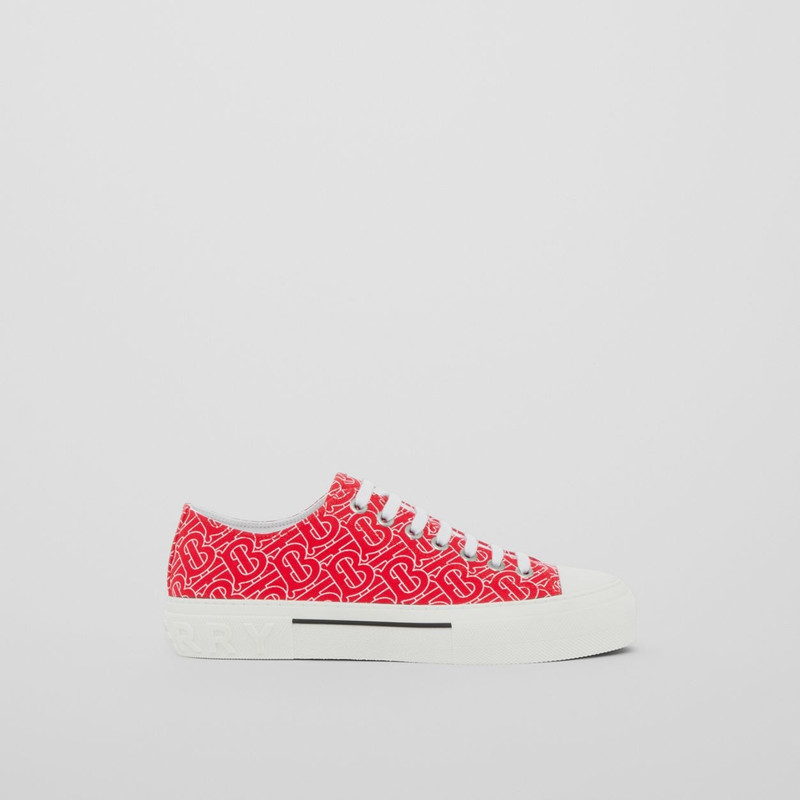 Monogram Print Cotton Sneakers - 1