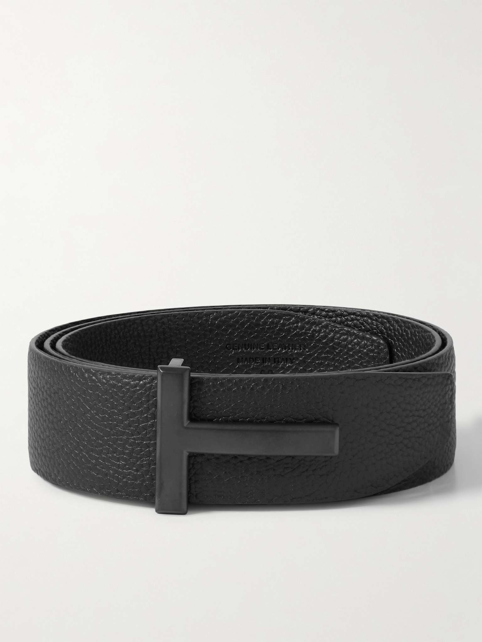 4cm Full-Grain Leather Belt - 1