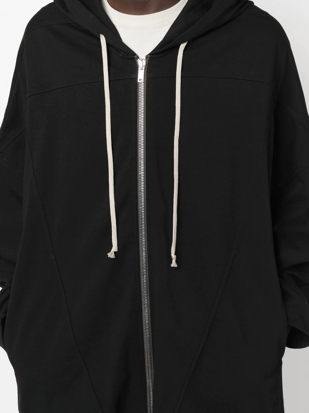 zip-up organic-cotton hoodie - 5