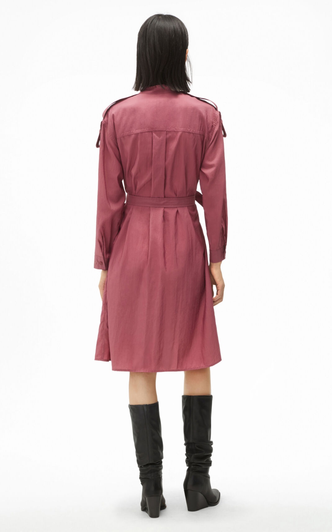 Belted shirt dress - 4