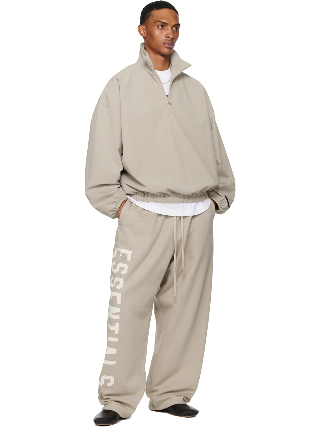 Taupe Lounge Fleece Sweatpants - 4