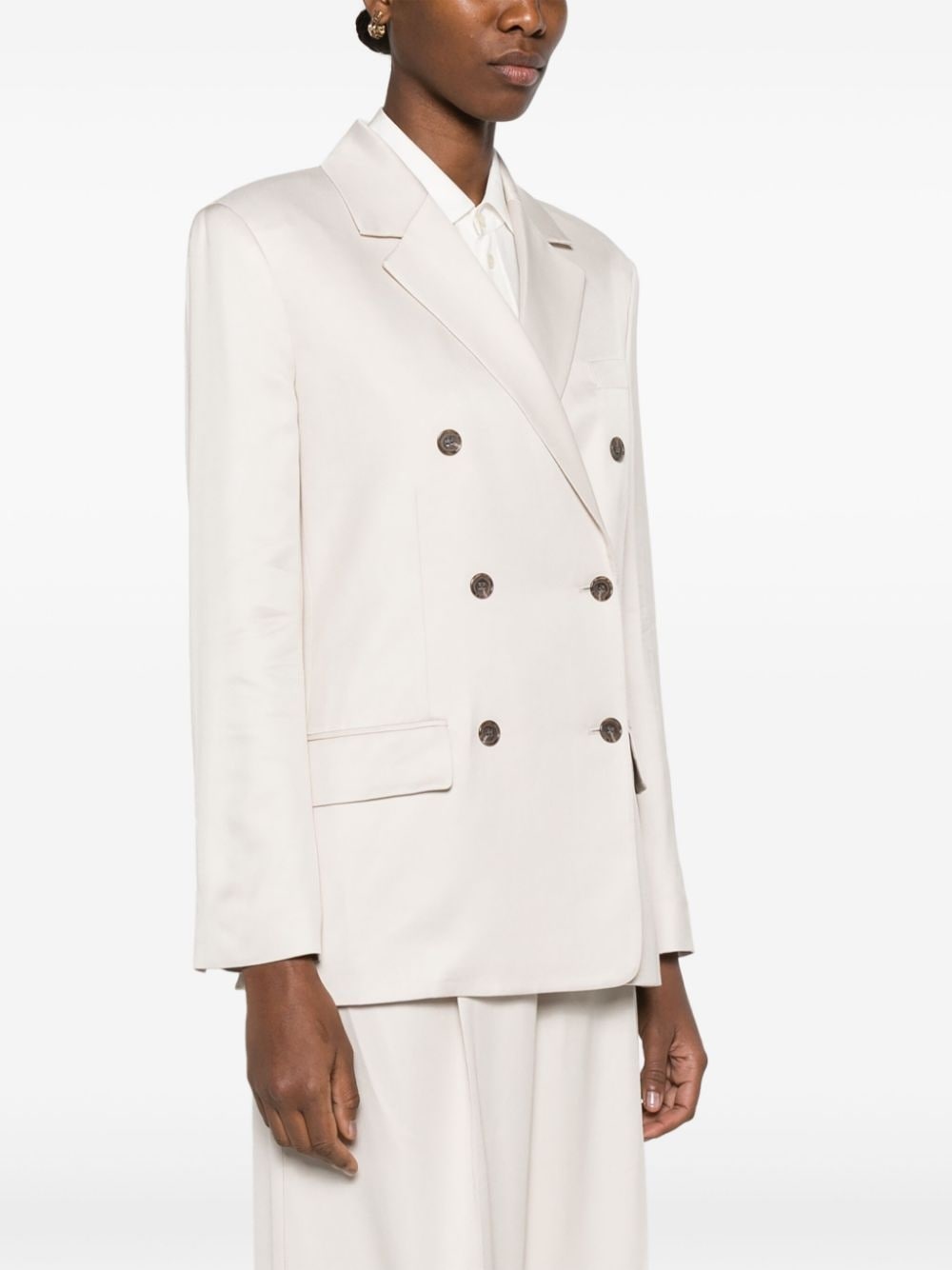 notched-lapels double-breasted blazer - 3