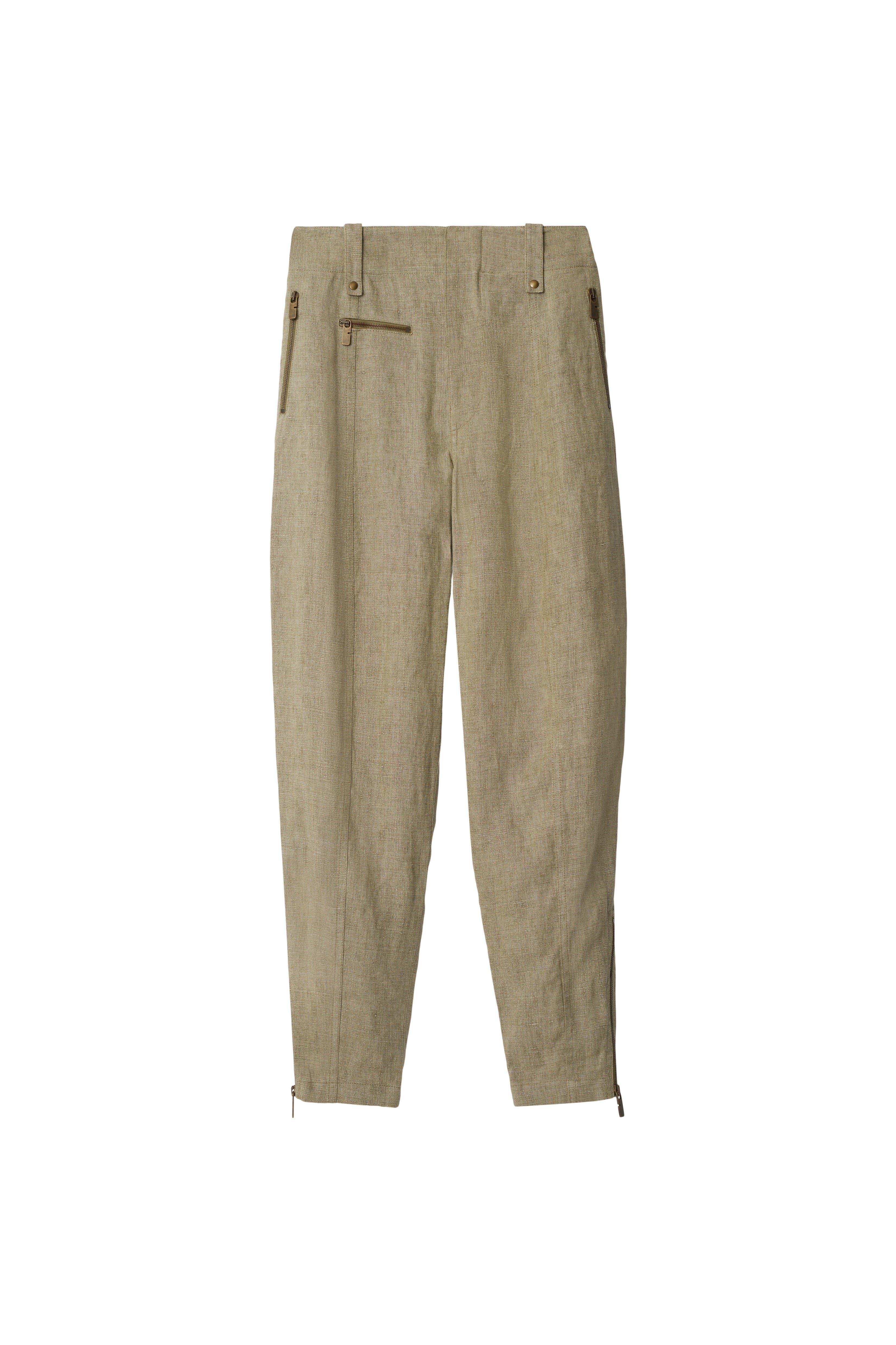 burberry Linen Tailored Trousers in Khaki/milk at Nordstrom - 2