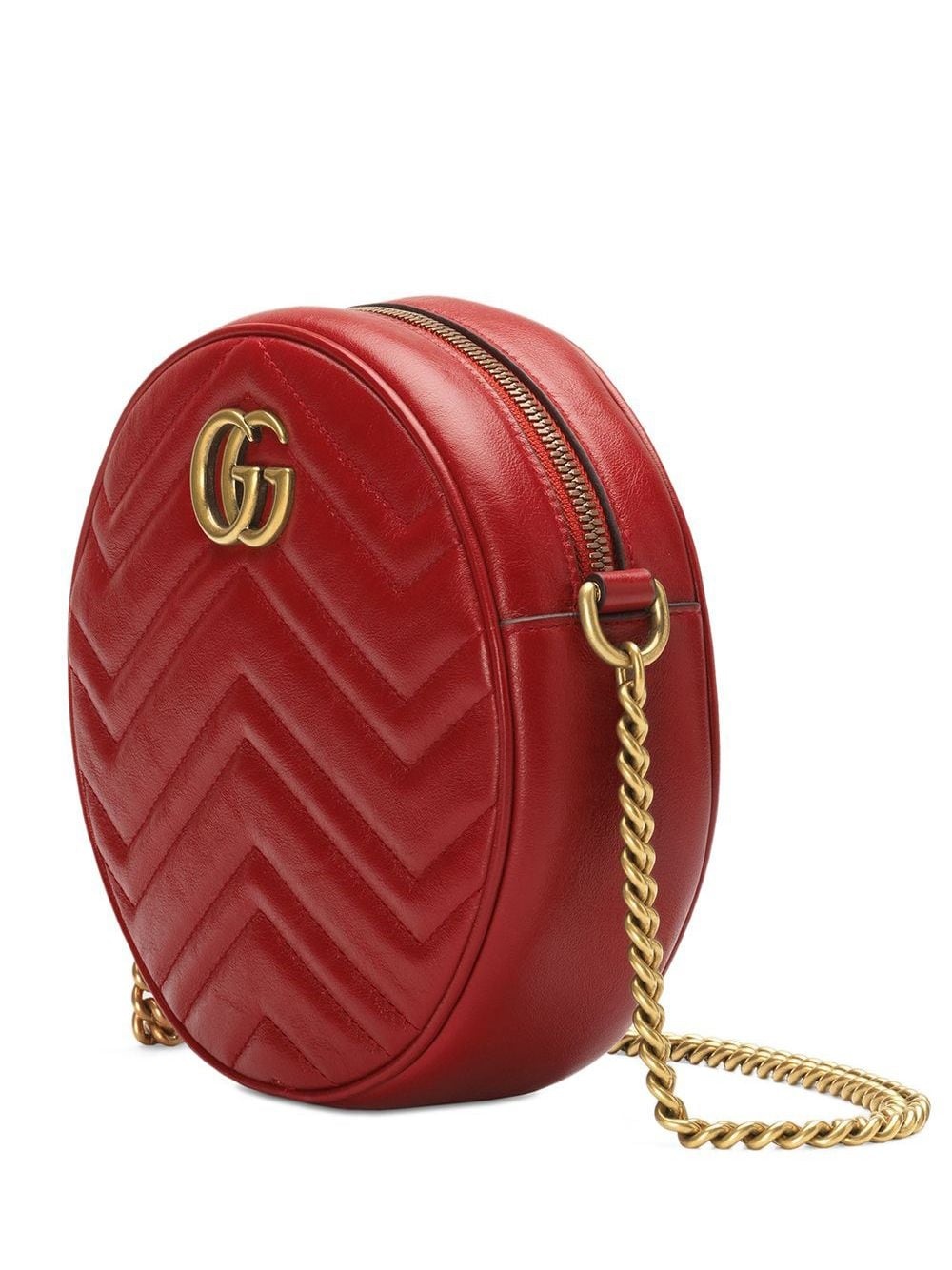 GG Marmont mini leather round shoulder bag - 4