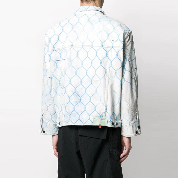 Off-White Fence Classic Denim Jacket Loose Fit Light Blue OMYE051S203860307131 - 3
