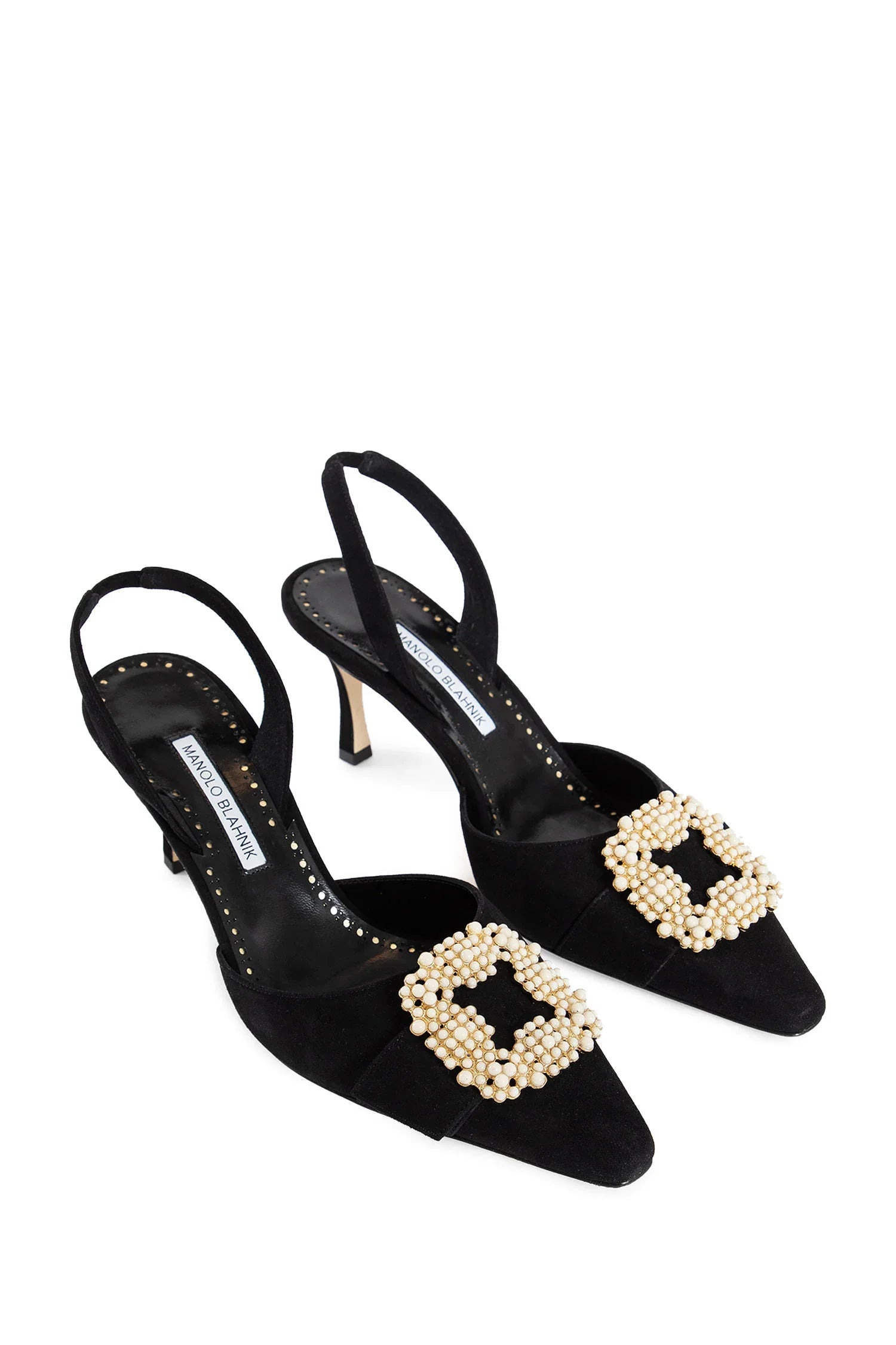 Gibsli-Suede-Pearl-Buckle-Slingback-Pumps - 6
