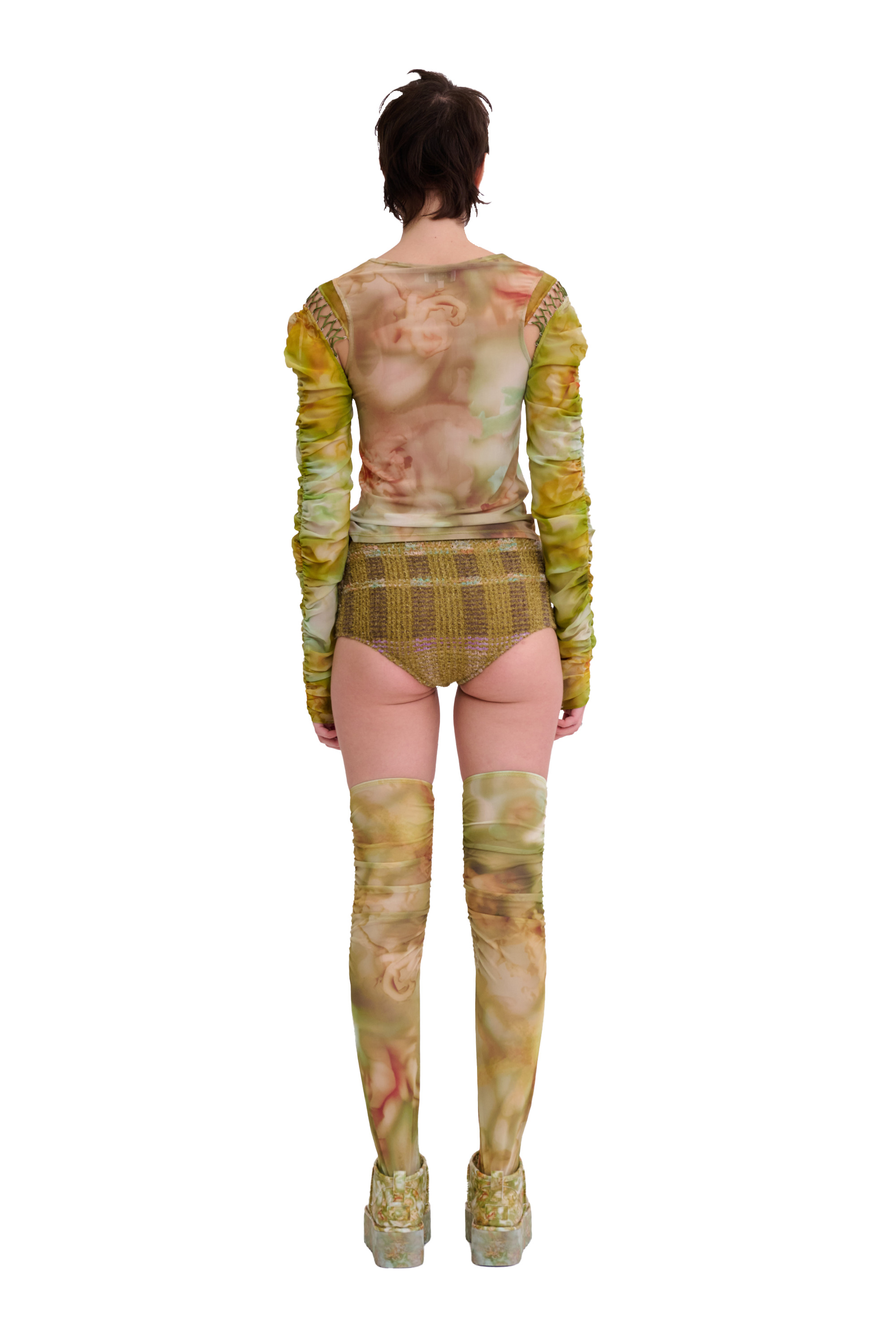 SAGE MOLTEN FLORAL CARDIO DELILAH TOP - 3