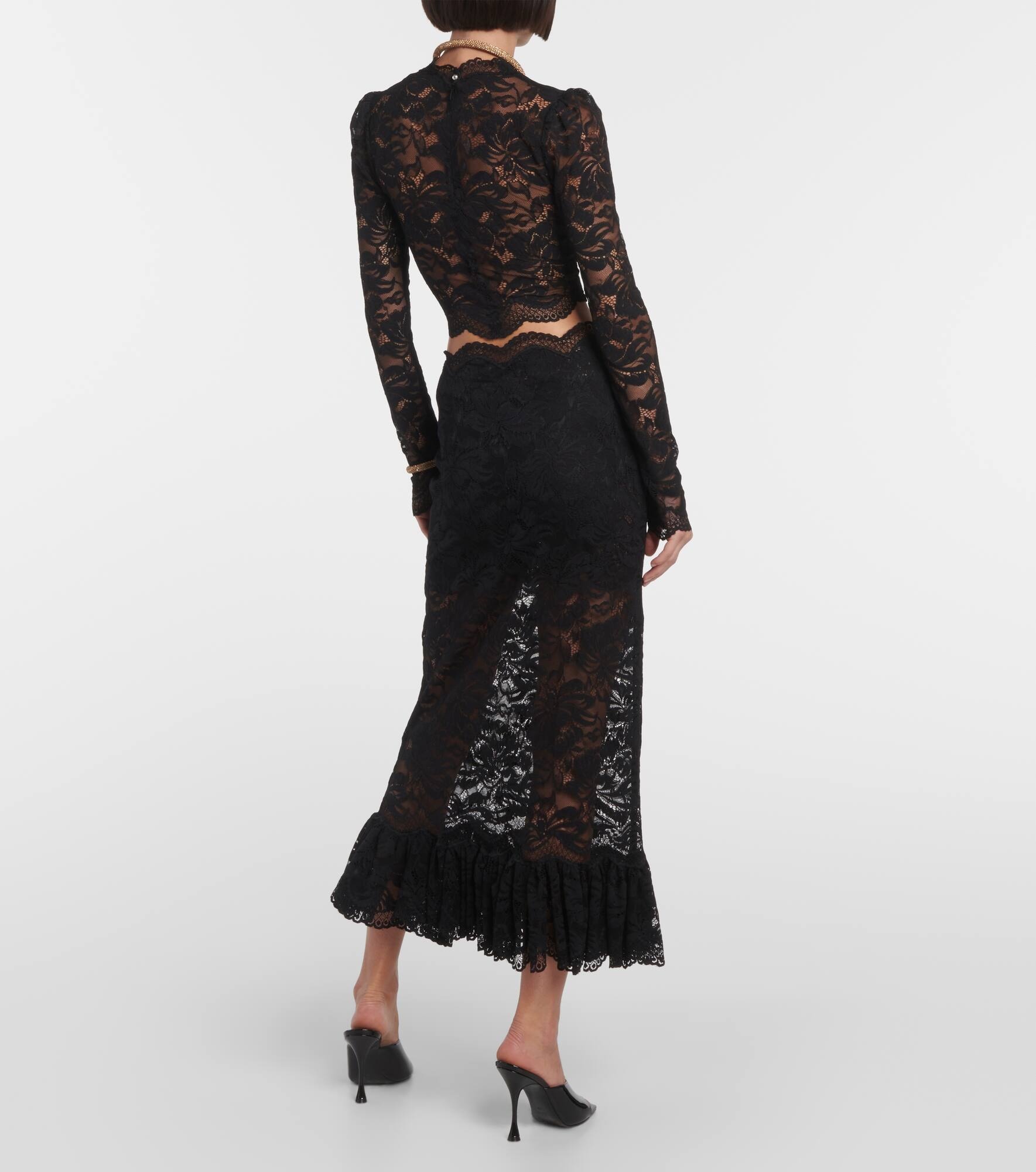 Lace midi skirt - 3
