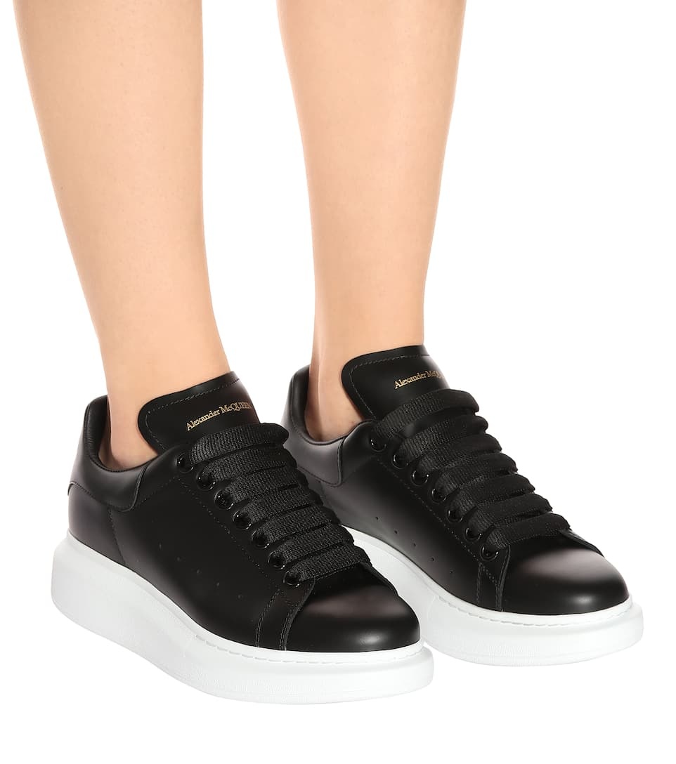 Oversized leather sneakers - 5