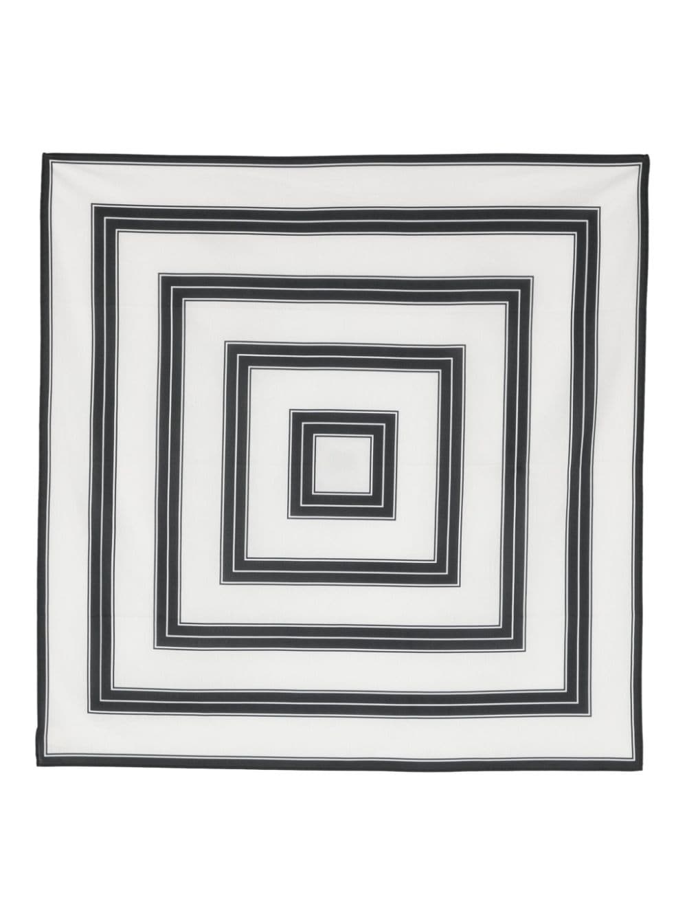 geometric-print poplin scarf - 1
