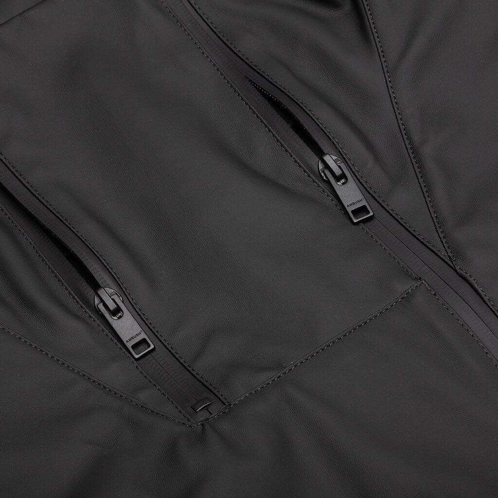 AMBUSH RUBBER COATED HOODIE - BLACK - 4