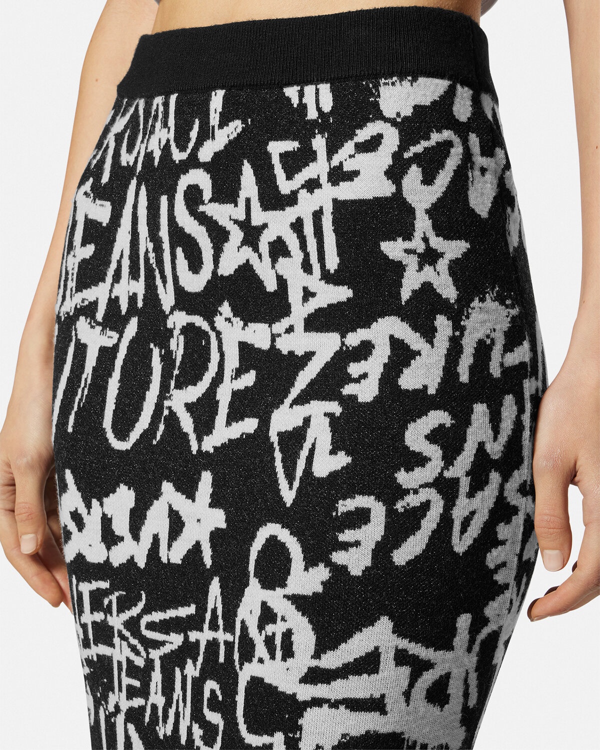 Graffiti Jacquard Midi Skirt - 5