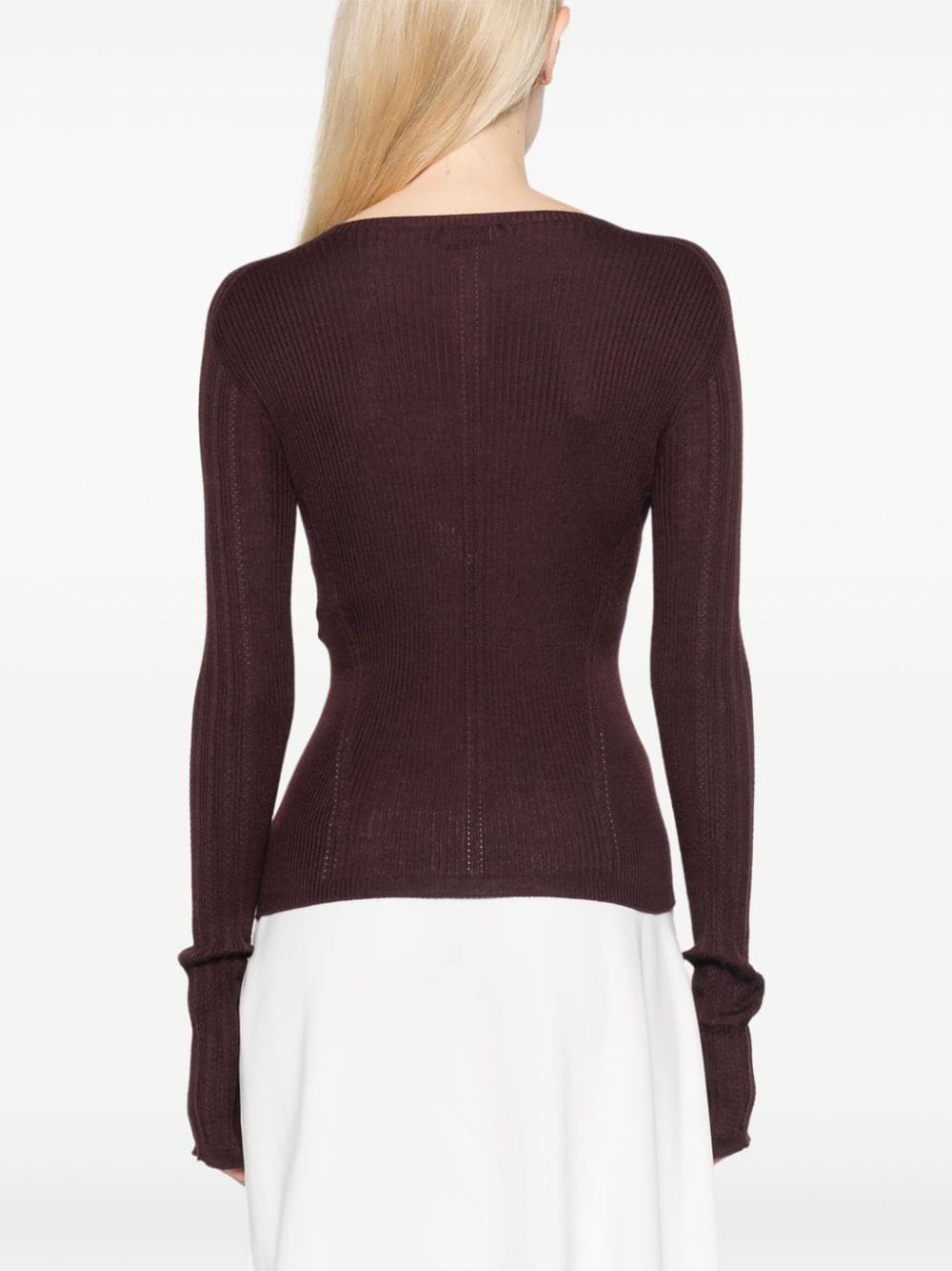 ribbed-knit sweater - 4