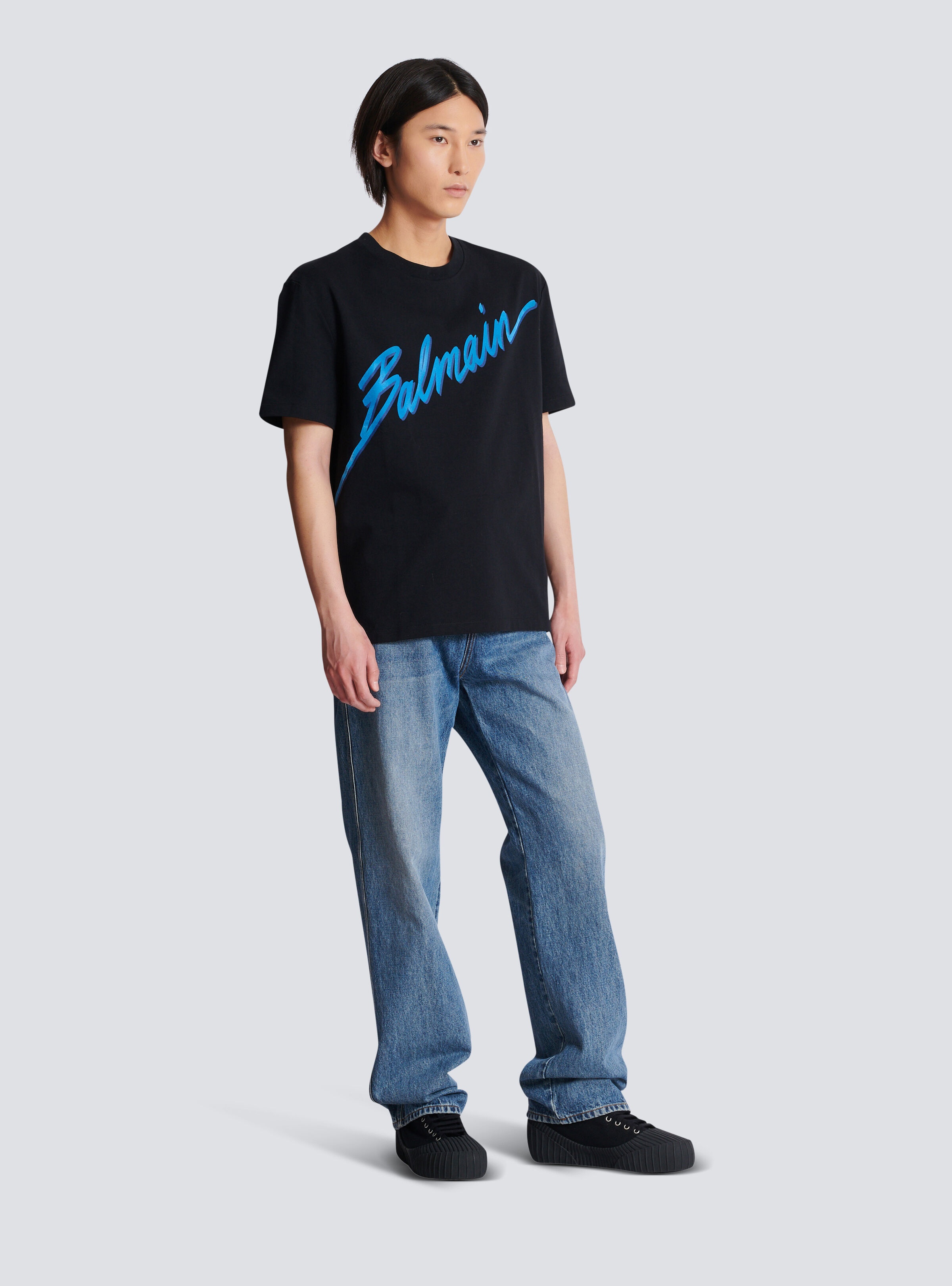 Balmain Lettre flocked T-shirt - 3