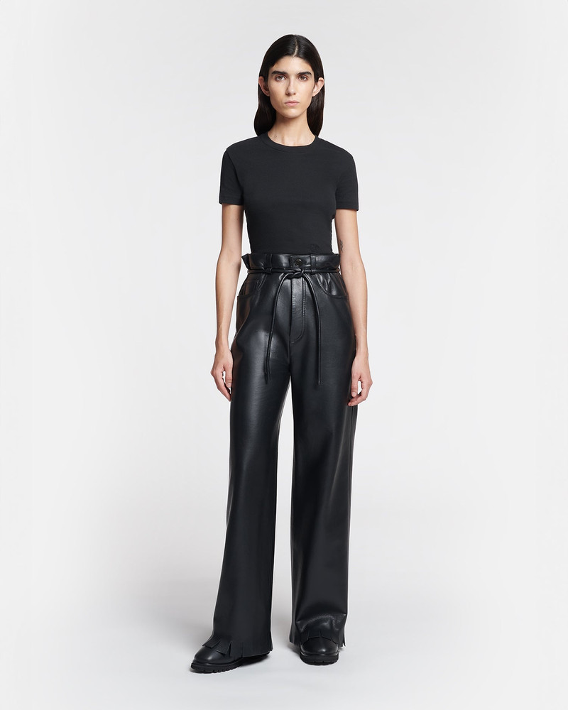 Nanushka Belted Regenerated Leather Pants outlook