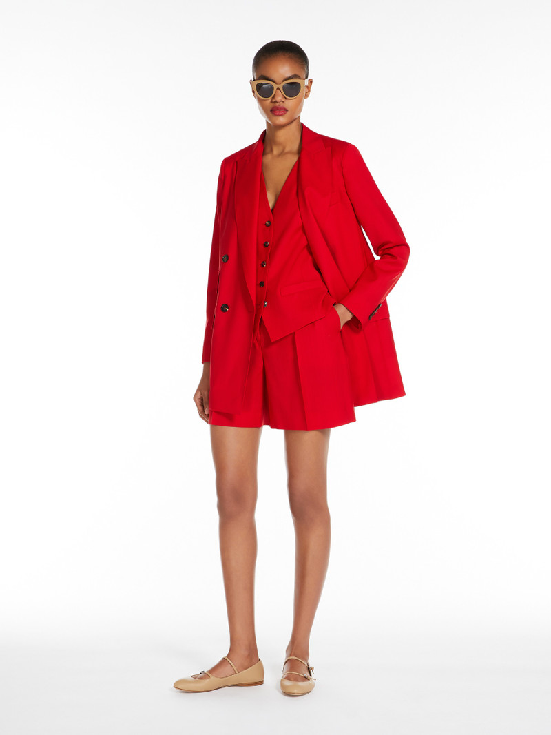 Max Mara ZUAI Wool canvas waistcoat outlook