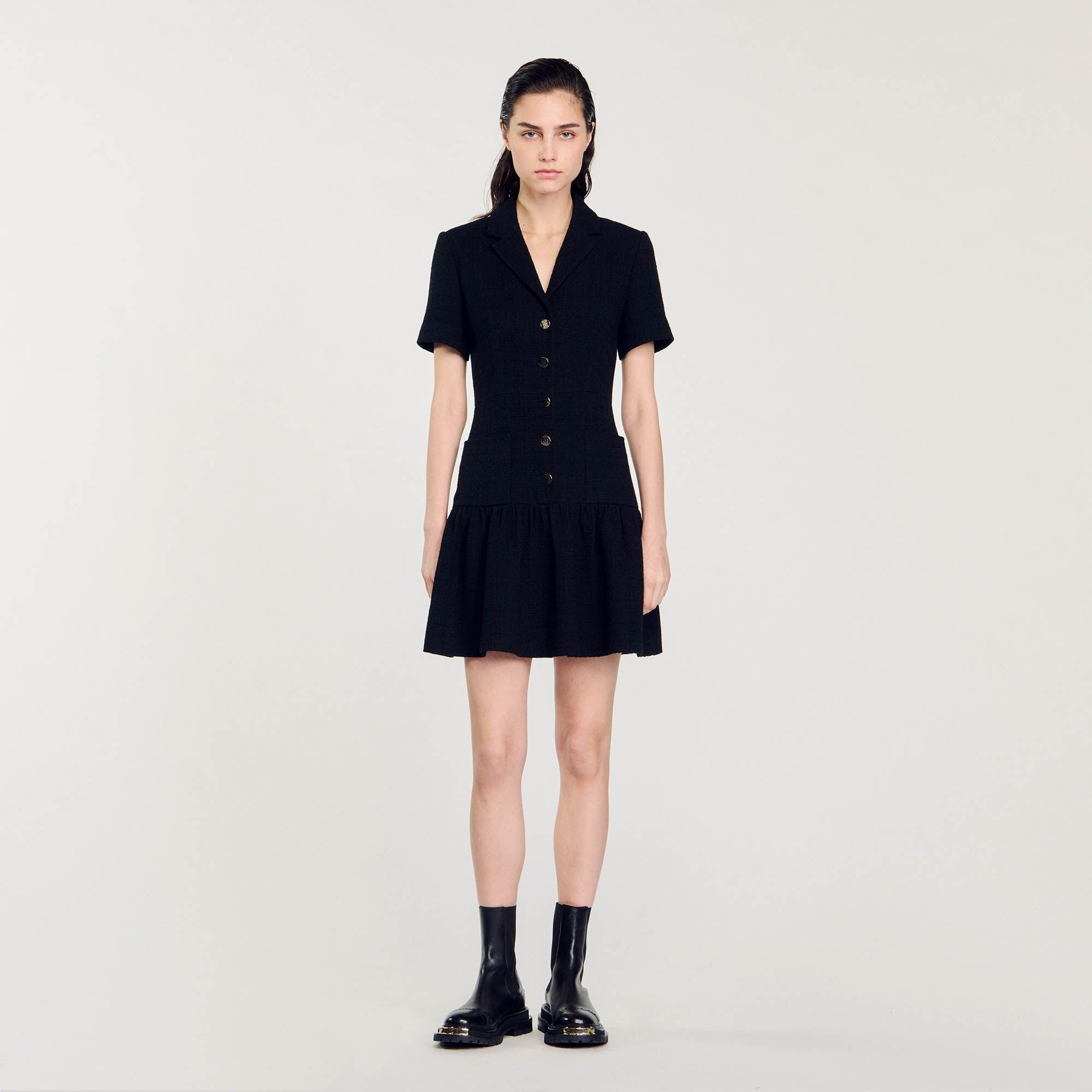 SHORT TWEED DRESS - 3