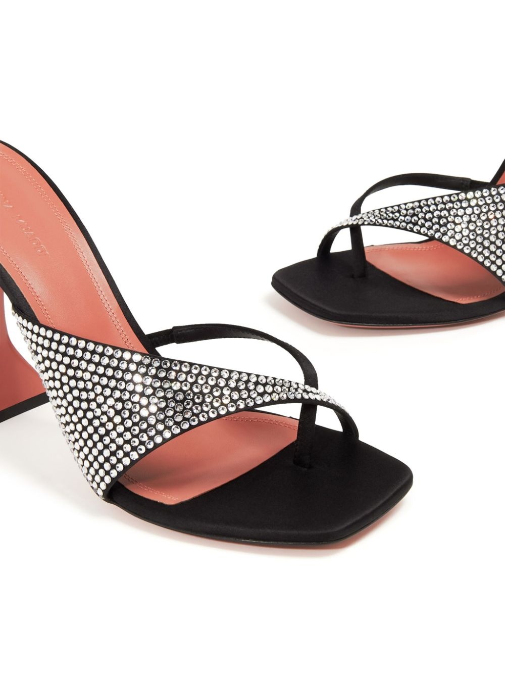 Shona 95mm crystal embellished mules - 2